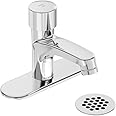 Symmons SLS-7000-DP4-G SCOT Metering Lavatory Faucet with 4 in. Deck Plate and Grid Drain in Polished Chrome (0.5 GPM)