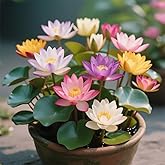 30Pcs Mixed Bowl Lotus Seeds, Non-GMO Lotus Flower Seeds, High Germination Rate Lotus Seeds for Planting Indoor, Outdoor, Hom