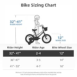 JOYSTAR 12 Inch Girls Bike with Training Wheels and