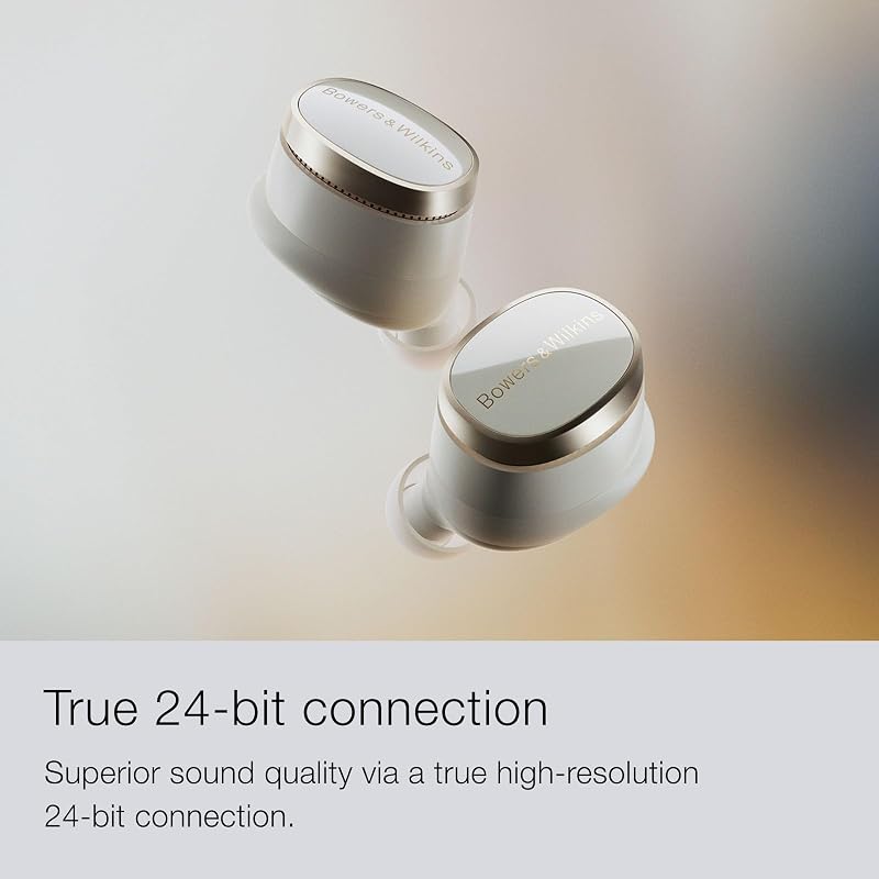 Bowers & wilkins pi8 fones de ouvido sem fio true sem fio com bluetooth, aptx, cancelamento ativo ruído (anc) e microfones integrados - dove white