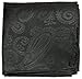 Paul Malone Necktie, Pocket Square and Cufflinks 100% Silk Black Paisley