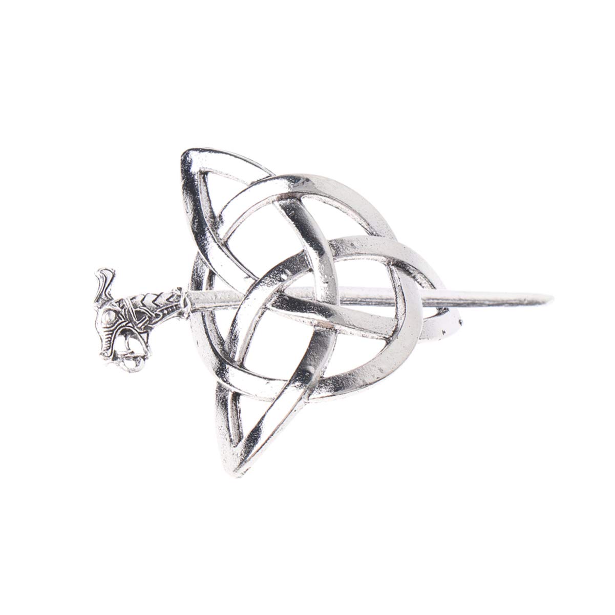 Lurrose Girl Hair Clips 2pcs Hair Clip Vintage Irish Slide Pin Viking Accessories Metal pin Stick for Woman Men Metal Clips