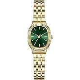 GOODLIYA Retro Ladies Wristwatch Women's Oval Bracelet Quartz Watch Dainty for Womens Mesh Bracelet Waterproof Watch