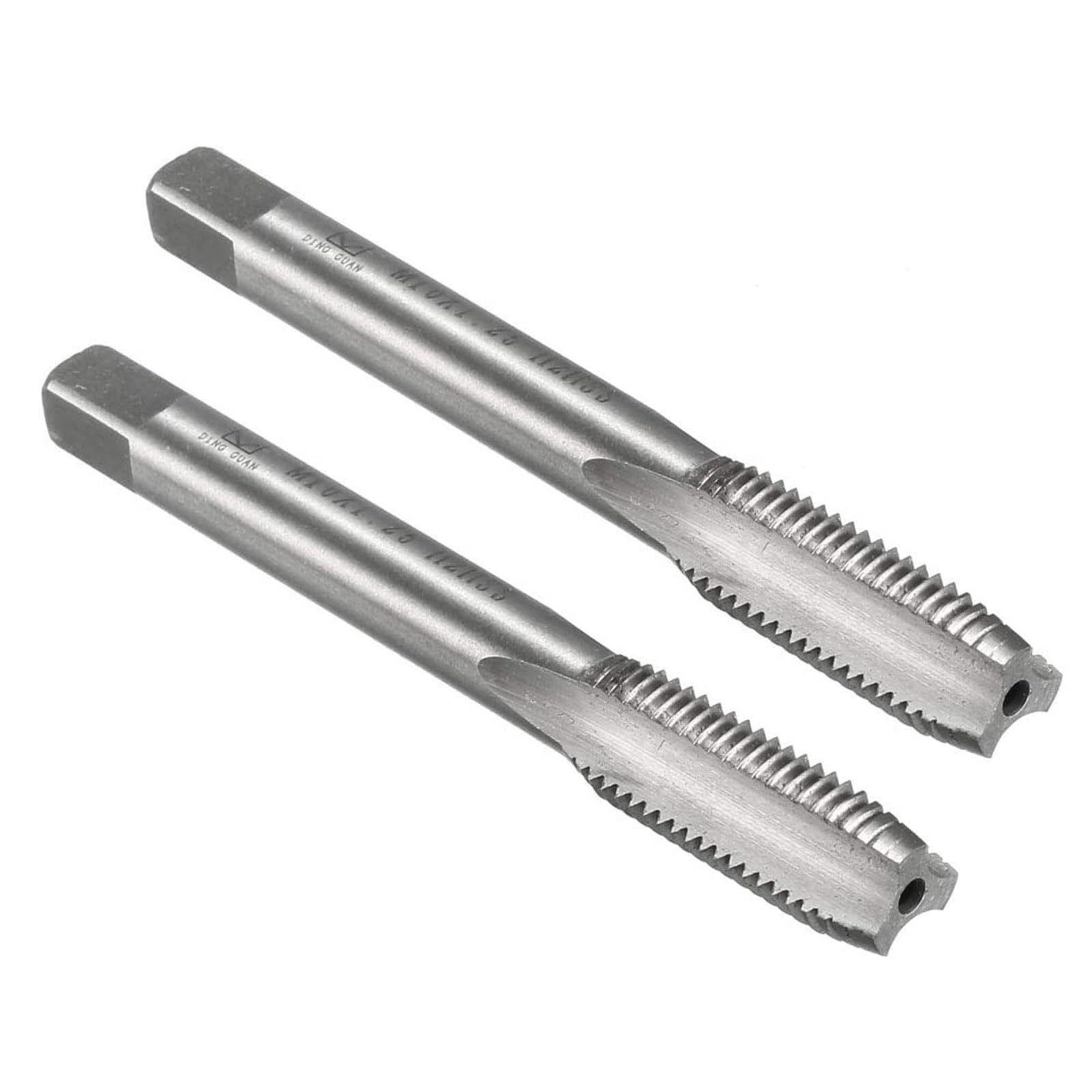 MACHSWON Metric Taps for Threading Machine Electric Drill DIY H2 Right Hand Thread Plug Tap High Speed Steel Metric Machine Thread Tap M10 x 1.25mm 2Pcs