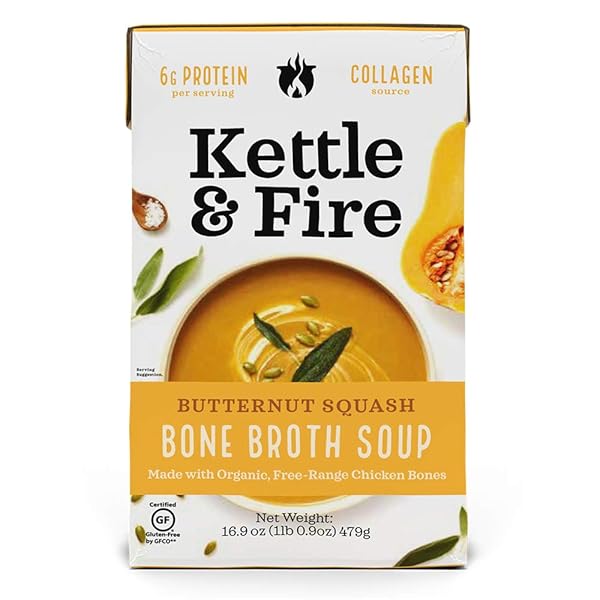 KETTLE & FIRE SOUP, BUTTERNUT SQUASH, 16.9 OZ