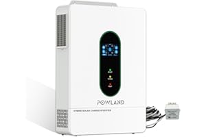 POWLAND 12000W Grid-Tied Hybrid Solar Inverter | Battery-Free Design | 48V DC to 120V/240V AC Split Phase | Built-in 200A MPPT | Works with 48V LiFePO4/Lead Acid Batteries