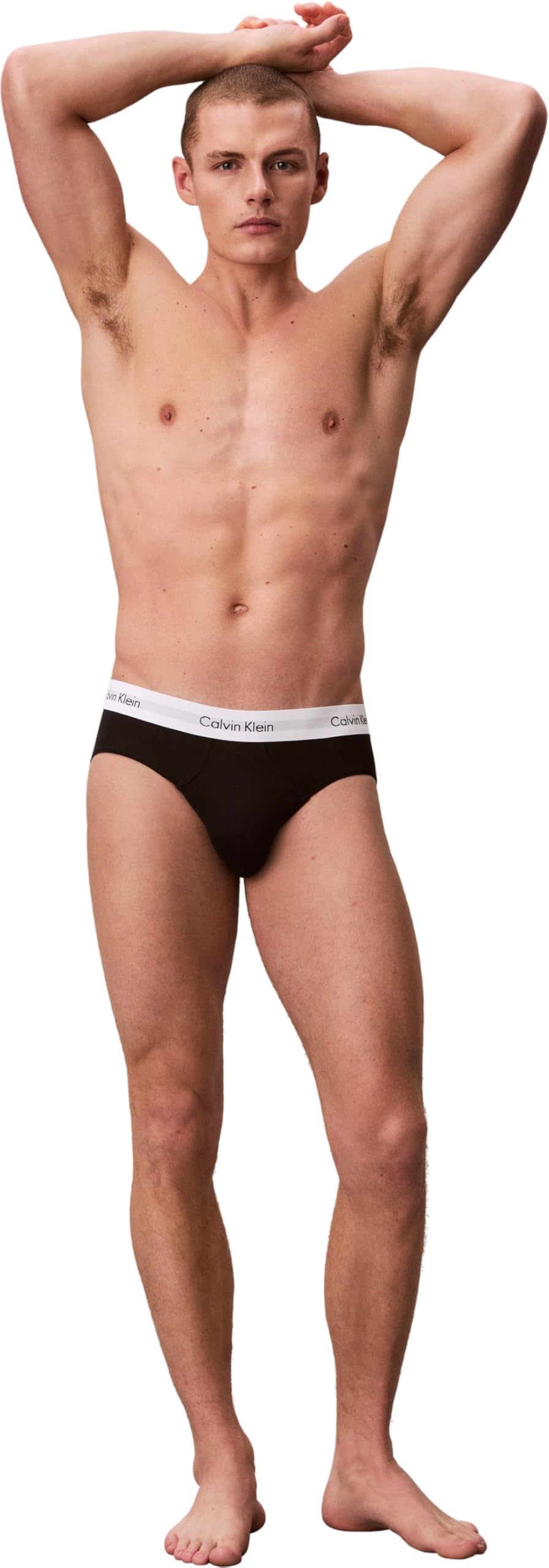 Calvin Klein Herren 3er Pack Unterhosen Hip Briefs Unterwäsche, Mehrfarbig (Black/White/Grey Heather), L 5