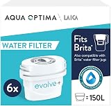 Aqua Optima Evolve+ 6 Pack Water Filter Cartridges Multi-Fit LAICA