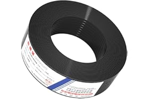 100M(328ft) Pure Copper Multi-Strand Telephone Line RJ11 Communication 4-Core Indoor Connecting Line Flat Line, Black