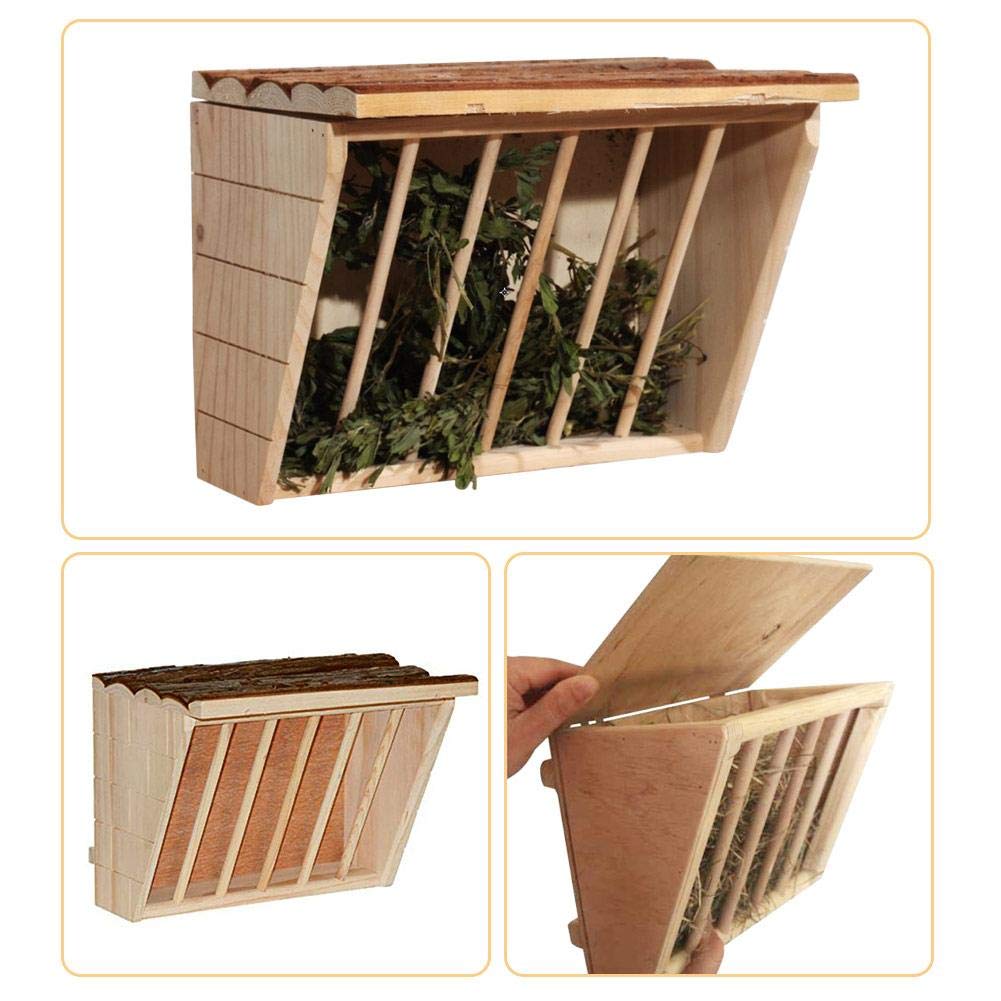 Feelfly Hay Feeder Less Wasted Hay Rack Manger For Rabbit Guinea