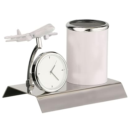 Tiamo Aeroplane Design Multiuse Clock and Penstand