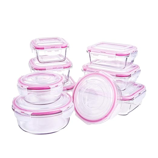 Amazon.com: Contenedores de almacenamiento de cristal con ...