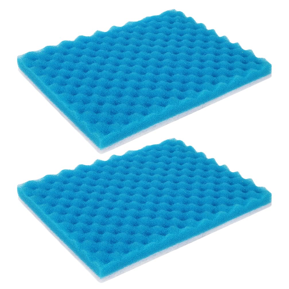 POPETPOP 2Pcs Aquarium Filter Sponge Pad Thick Fish Tank Filter Sponge Purify Cleaning Filter Mat Replacement for Fish Tank Accessories Sky- blue 40X30CM