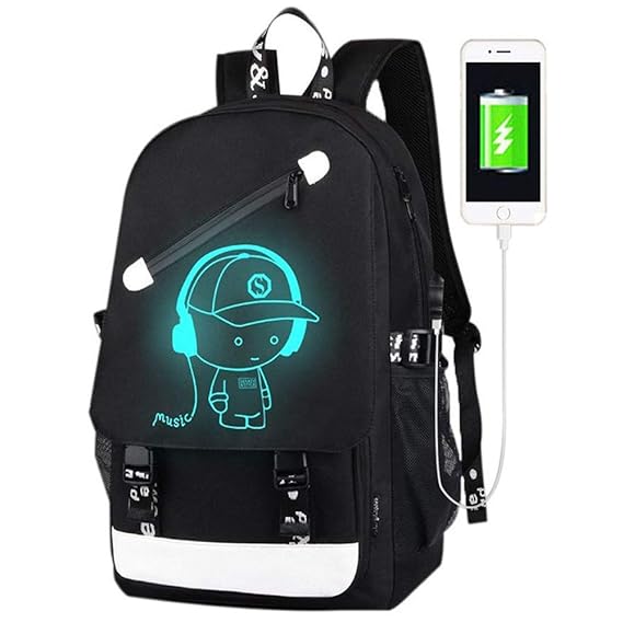 Buy FLYMEI Anime Luminous Backpack with USB Charging Port and Anti