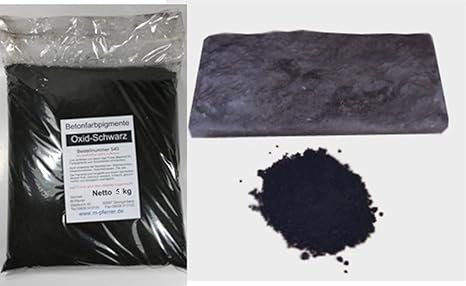 Pigment Oxidschwarz 5 kg für Betonmasse, Estrich. (EUR 7,50 / kg)
