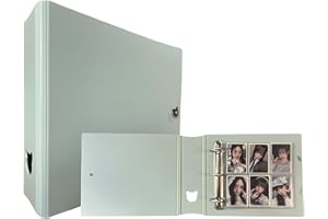 MEOWCAFE K-Keep A5 Extra Wide 2 INCH Binder, Large Capacity Kpop Photocard Binder with 2 Backboards and 25 Single Sided A5 Ex