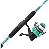 Shakespeare Reverb Spinning Reel and Fishing Rod Combo Durable Tubular Glass Rod Blank Construction, EVA Handle
