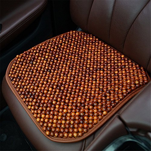 Bwen Wood Beaded Seat Cushion Fit For Car Office Home Use,Pack of 1 Pc Of Chair Pillow Cushion Car Wood Bead Seat Cover Cool