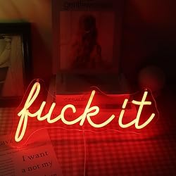 LED "Fuck It" Neon Sign USB Powered Neon Lights for