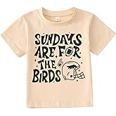 KEKEMI Toddler Boy Girl Football Game Day Shirt Sundays are for The Birds T-Shirt Ballgame Outfit Sport Tee Football Fan Tops