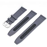 StrapHabit Quick Release Watch Band Replacement Sailcloth Watch Strap - Two Lengths - Nylon Leather Watch Strap - 19mm 20mm 21mm 22mm