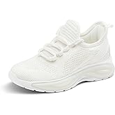 RUNSIDE Girls Lightweight Sneakers Kids Lace-up Tennis Running Shoes, Breathable Walking Shoes for Toddler/Little Kid/Big Kid