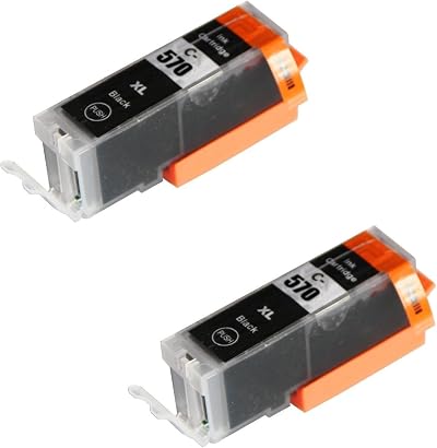 Printing Pleasure 2 Black PGI-570PGBK XL Ink Cartridges for Canon Pixma MG TS