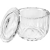kitCom Crystal Candy Dish With Lid Hand-Cut Home Decorative Jewelry Box Candy Jar W 3.9" x H 3.5", Comes With Gift Box