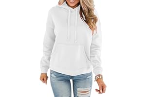 Bingerlily Women's Casual Hoodies Long Sleeve Solid Lightweight Pullover Tops Loose Sweatshirt with Pocket