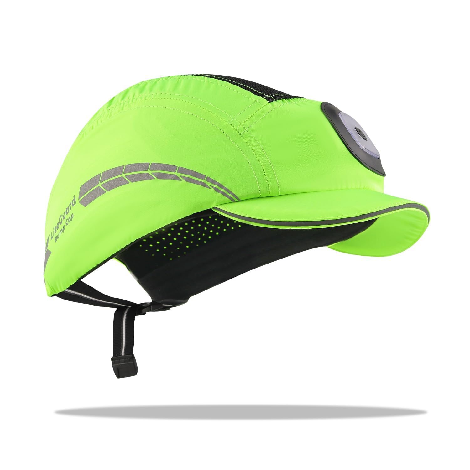 HEARMOR Safety Bump Cap with LED Lighting, USB Rechargeable Headlamp, Baseball Cap Style, Lightweight Breathable Hard Hat for Men and Women, Lime