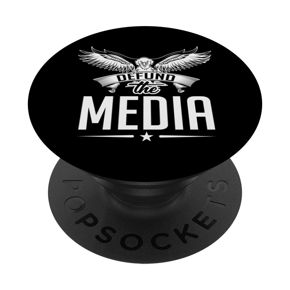 Defund The Media No To Fake News And False Media PopSockets Swappable PopGrip