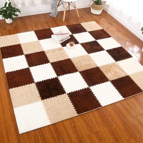 Amazon 厚手 Eva ジョイントマット 絨毯 パズルマット 4 5畳 大判 振動吸収 防汚 防音 防滑 防水 抗皺不熱 負担軽減 無毒 吸着 ふわふわ 赤ちゃん 子供 トレーニング 床暖房対応 春夏秋冬 31cm 6枚組 玄関マット オンライン通販