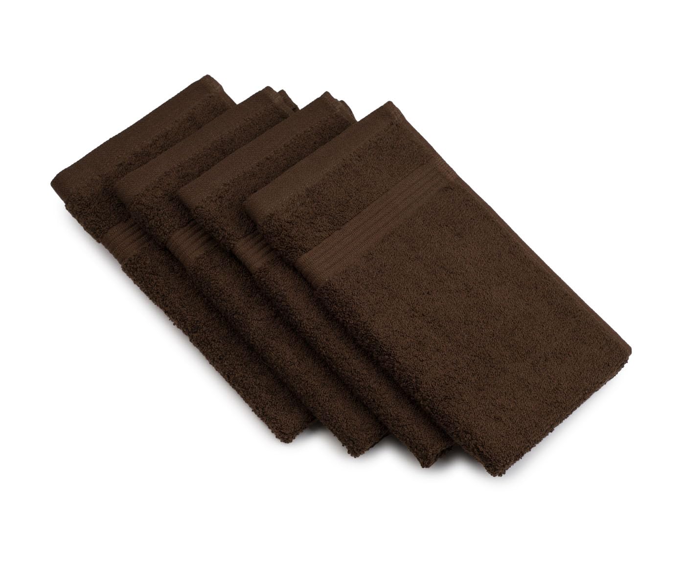 Gözze - Set of 4 New York Guest Towels, Luxuriously Soft and Absorbent, 100% Cotton, 30 x 50 cm - Mocha