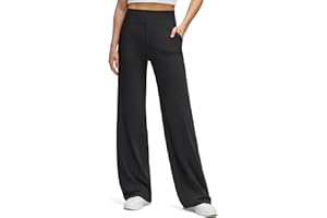 G4Free BareFeel High Stretch Wide Leg Pants for Women Soft Comfy Casual Yoga Pants with Pockets Petite/Regular/Tall