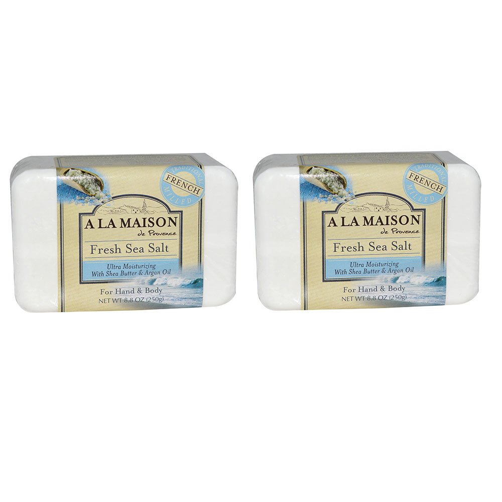 A La Maison de Provence Salt Hand and Body Soap With Coconut Oil, 8.8 oz Each, 2 Count (Pack of 2)