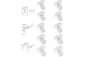 Flange Inserts 13/15/17/19/21mm*2 10PCS,24mm Breast Pump Shields/Flanges Compatible with Momcozy S9/S9pro/S10/S12/S12pro/Spec