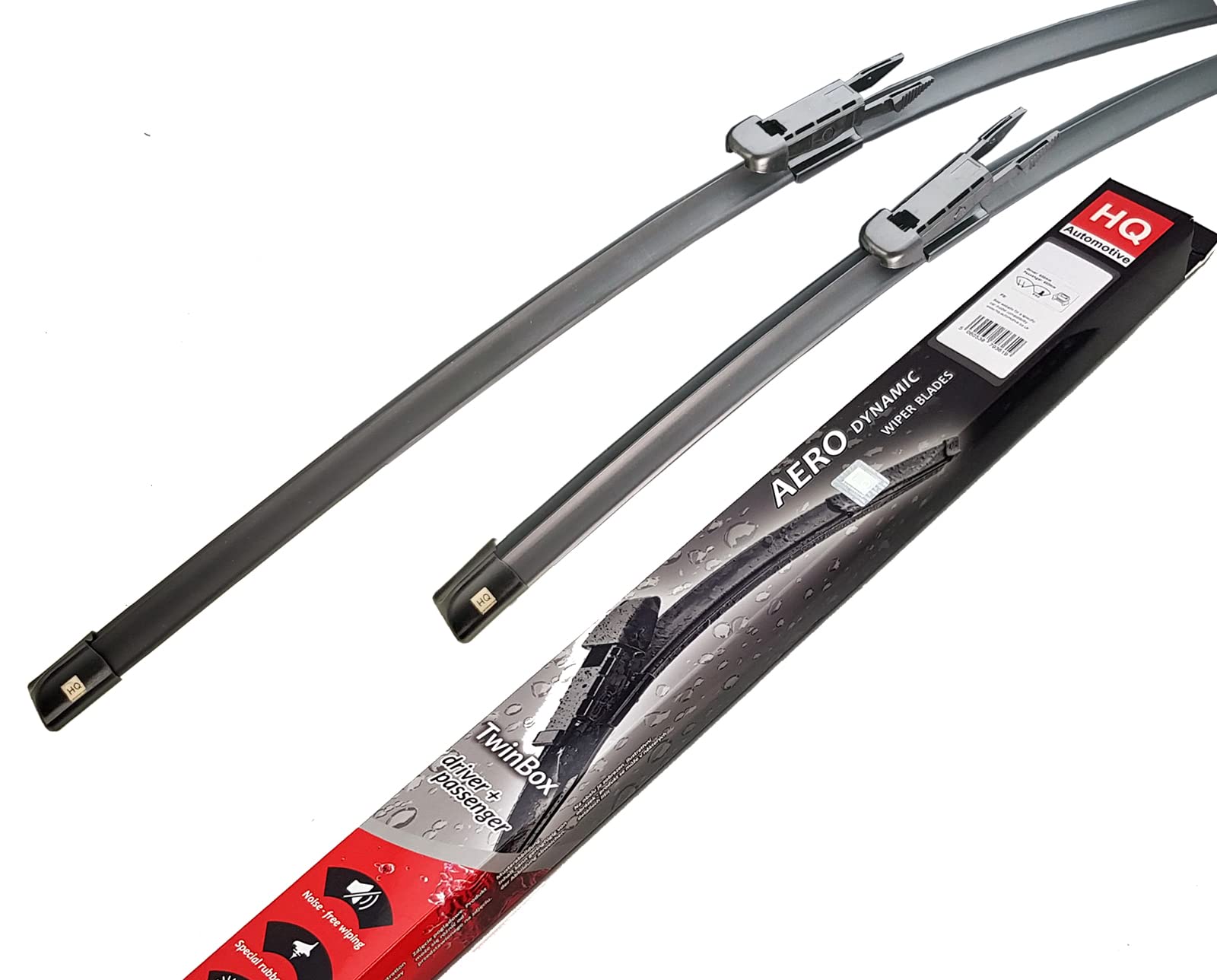 HQ Automotive Wiper Blade for FORD B-MAX C-MAX Kuga (2012-onwards); MERCEDES Viano/Vito W639 (2005-2014); PEUGEOT 307 Break/SW/CC (2004-2009) Front Set, ADR62-823
