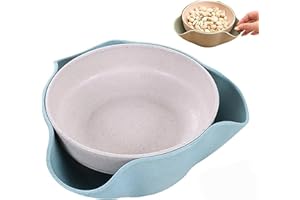 Generic Modern Ceramic Snack Bowl, Double Dish with Shell Storage, Pistachio Bowl, Sunflower Seeds, Edamame Beans, Snacks, Ca
