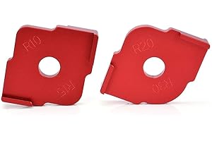 Evwoge Aluminum Alloy Radius Jig Router Templates, Radius Quick-Jig Router Bit Templates for Routing Rounded Corners R10 R15 R20 R30, Set of 2