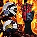Heat Resistant Gloves, for Temperatures Up To 999°F, Hand Protection For Cooking, Baking, Fireplace, Smoker, Grilling & Barbecue, Fire Proof Kitchen Gloves For Handling BBQ, Pots & Pans (Black-red)