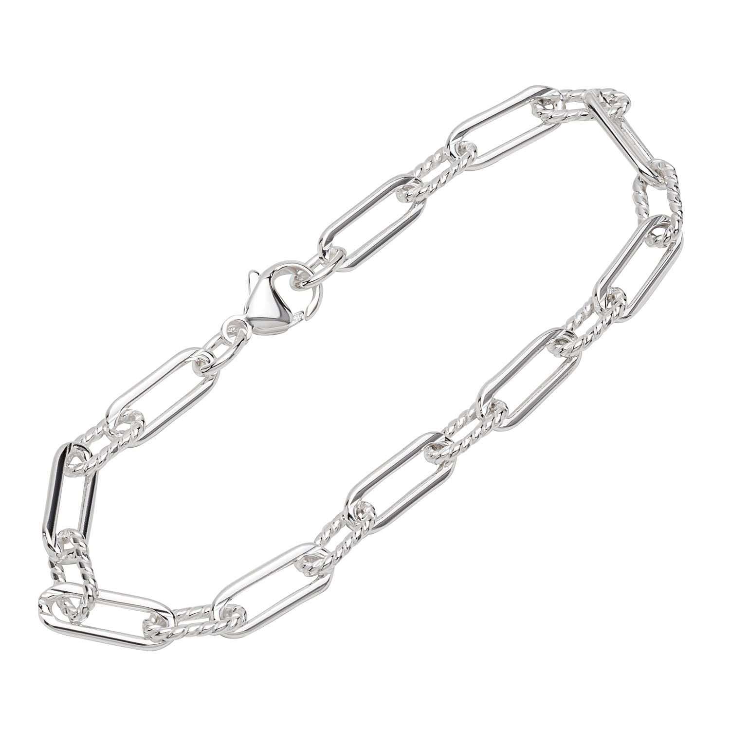 NKlaus bracelet 925 Sterling Silver 22cm Figaro anchorchain men bracelet chain exquisite 12687