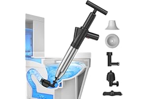TheElves Toilet Plunger Heavy Duty, Air Pressure High Pressure Toilet Clog Remover Tool, Powerful All-Purpose Plunger for Bat
