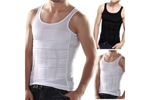 Frogwill Mens Posture Correction/Support/Pain Relief Slimming Body Vest Shirt (L, Black-New)