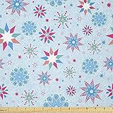 Ambesonne Winter Fabric by The Yard, Christmas