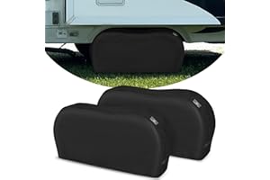 Explore Land Tough Dual Axle Tire Cover for Truck SUV Trailer Camper RV - Heavy Duty Wheel Protector Universal Fit Tire Diame