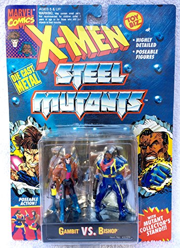 Gambit Vs. Bishop Die-cast Metal Action Figures - Marvel Comics X-Men Steel Mutants