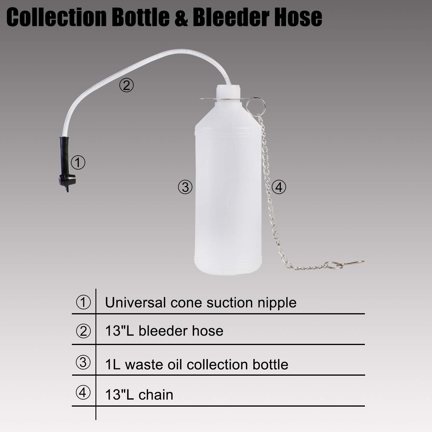 YSTOOL Brake Bleeder Kit Pneumatic Pressure Brake Clutch Fluid Bleeding