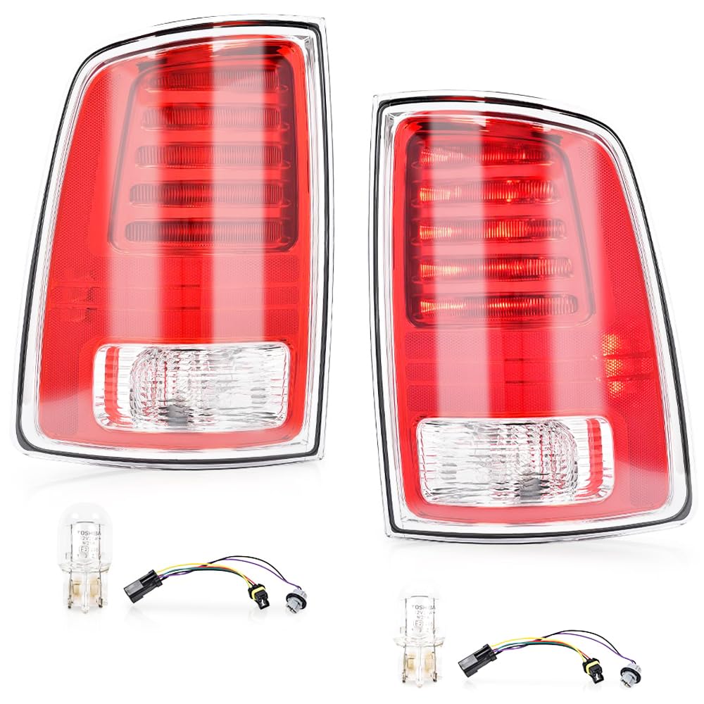 CHEDA Red Left&Right Side Tail Lights Lamps W/o Bulbs Compatible With 2009 2010 - Foto 2