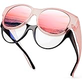 Face Shadow Polarized Sunglasses Fit Over Glasses, Sunglasses for Women to Go Over Glasses UV Protection Lightweight