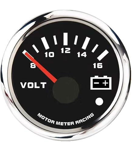 Voltmeter Fuel Level Water Temperature Oil Pressure MOTOR METER RACING ...